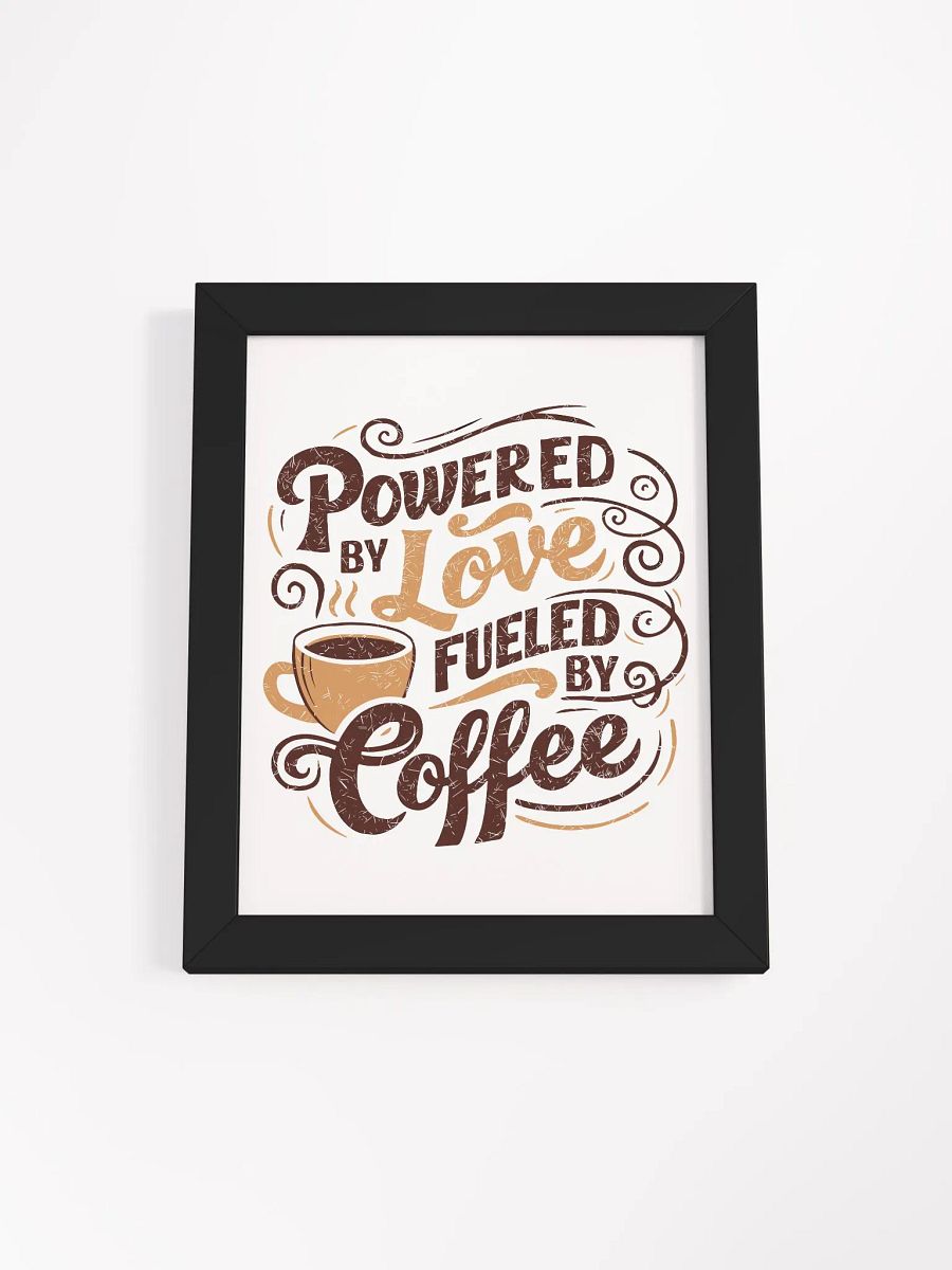Love & Coffee Art Print in Ayous Wood Frame product image (8)