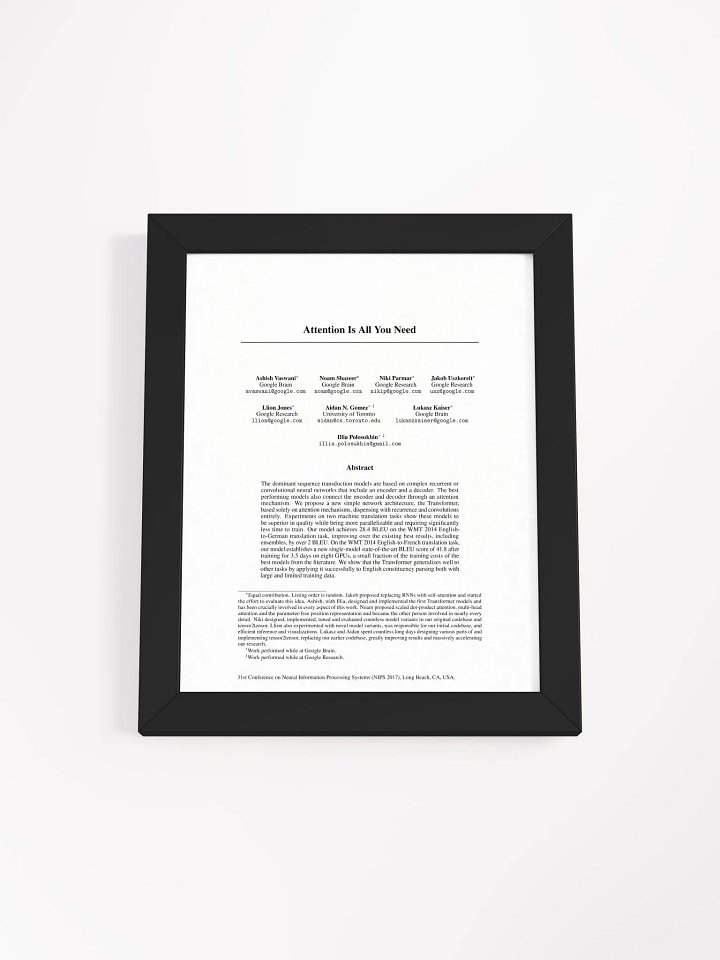 Attention is all you need poster product image (3)