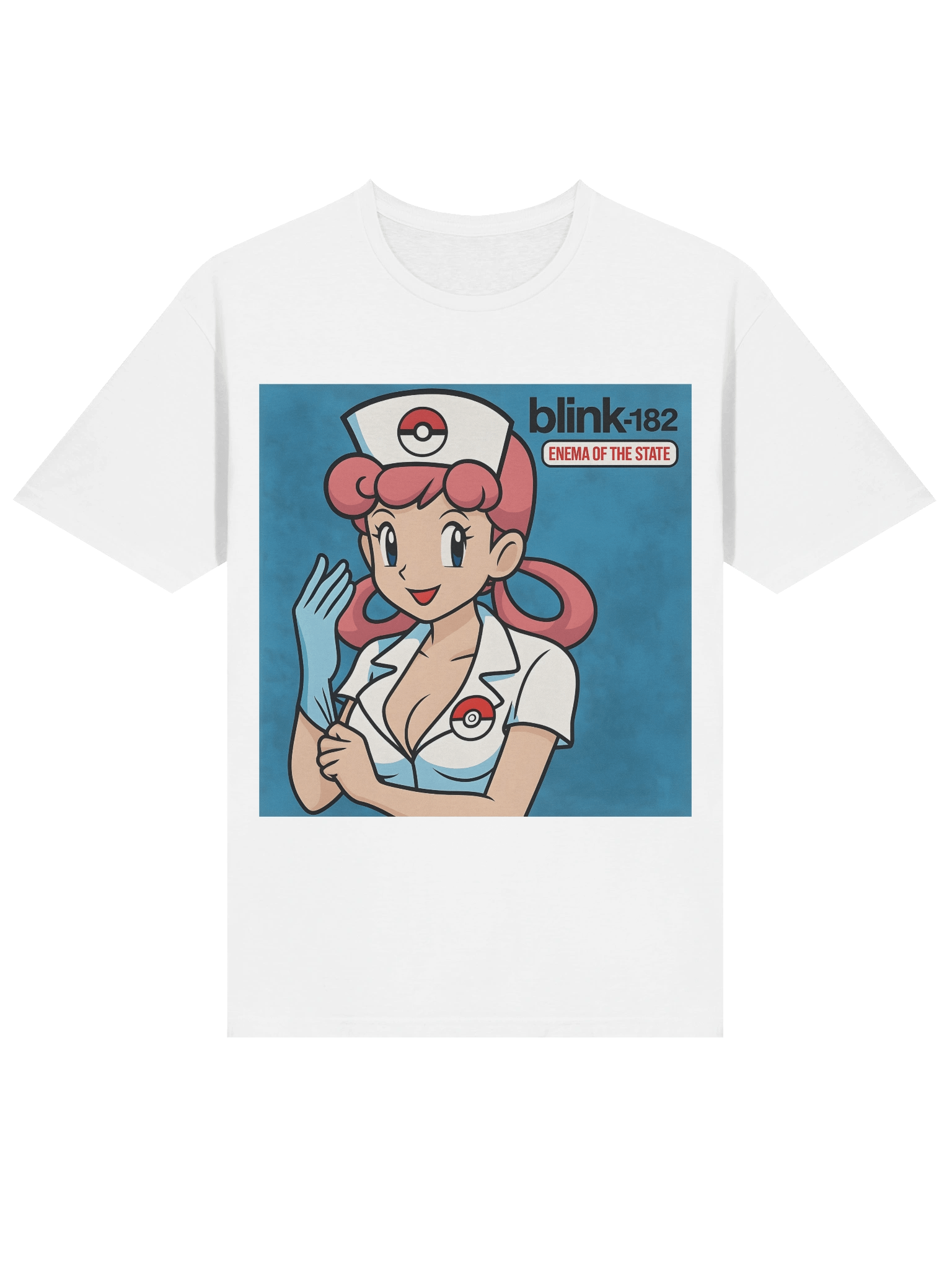 Nurse Joy × Blink-182 – Enema of the State Parody Tee product image (27)