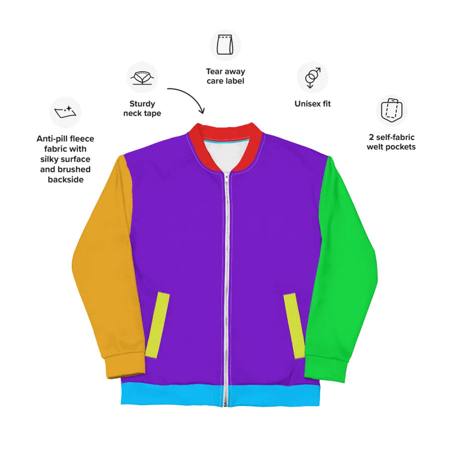 Color Block Bomber Jacket product image (9)