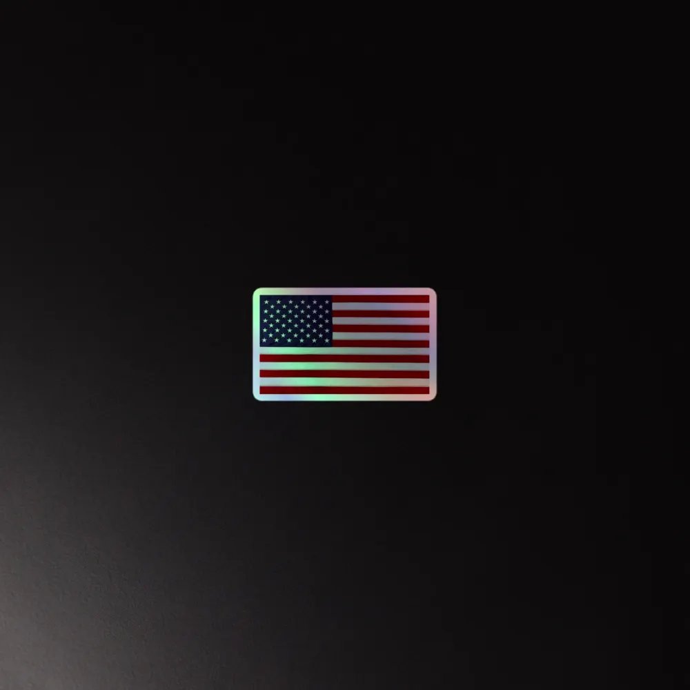American Flag on Kiss-Cut Holographic Sheet product image (4)