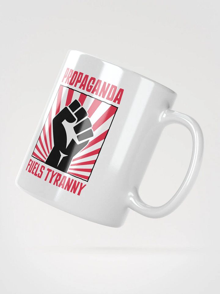 Propaganda Fuels Tyranny – Vintage Activist Coffee Mug product image (2)