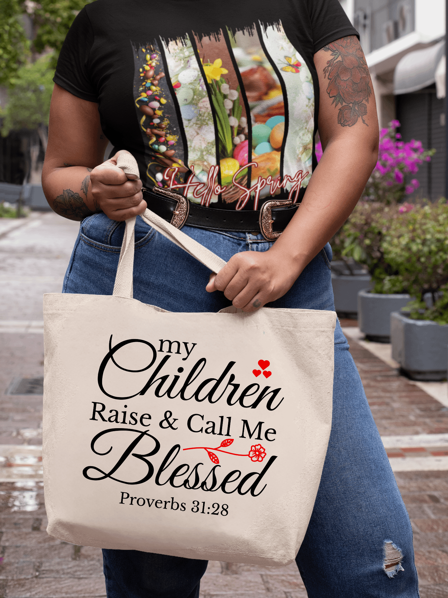 Blessed Mama Eco Tote Bag. product image (1)