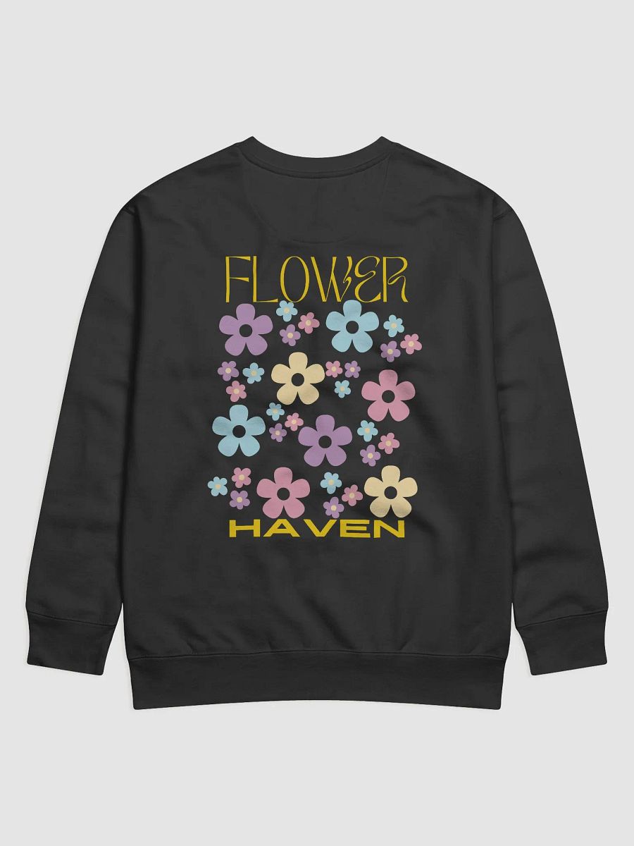 Flower Haven Premium Sweatshirt - back and crest print product image (1)