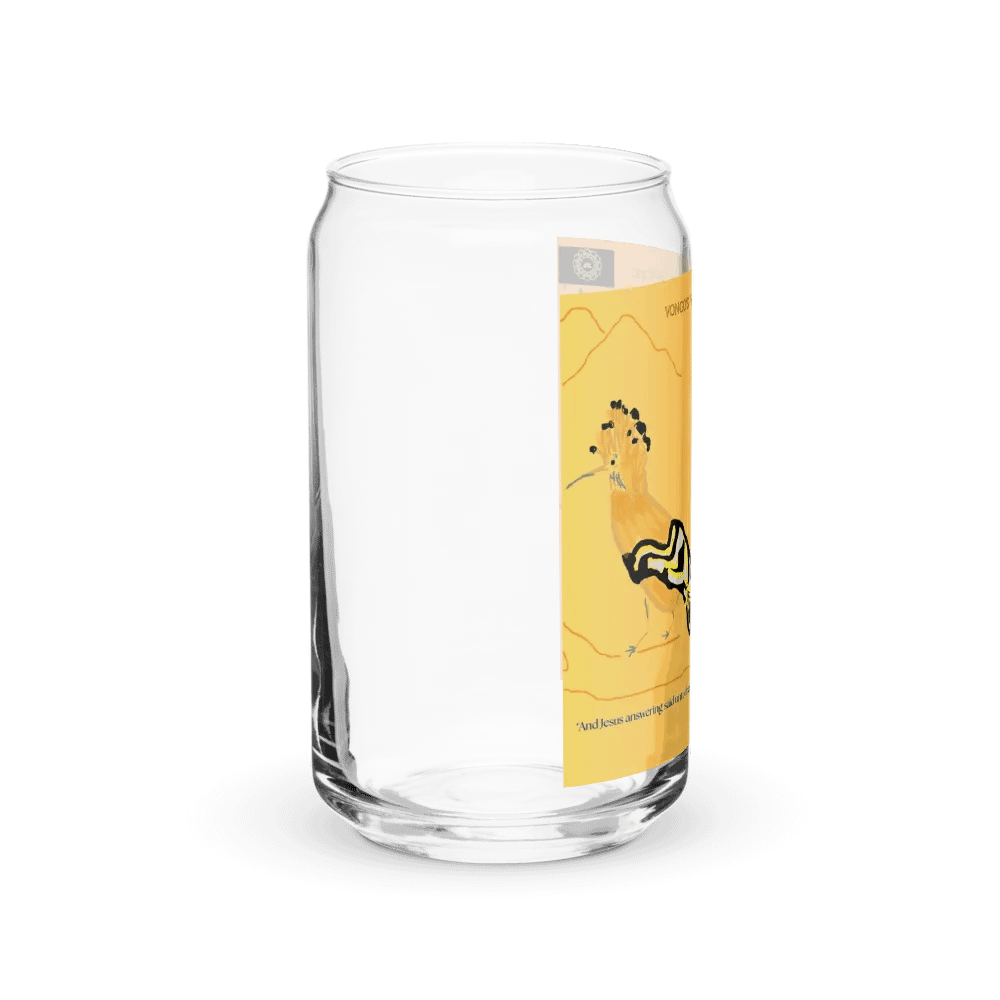 Ethereal 'African Hoopoe' themed Can-Shaped Glass product image (40)