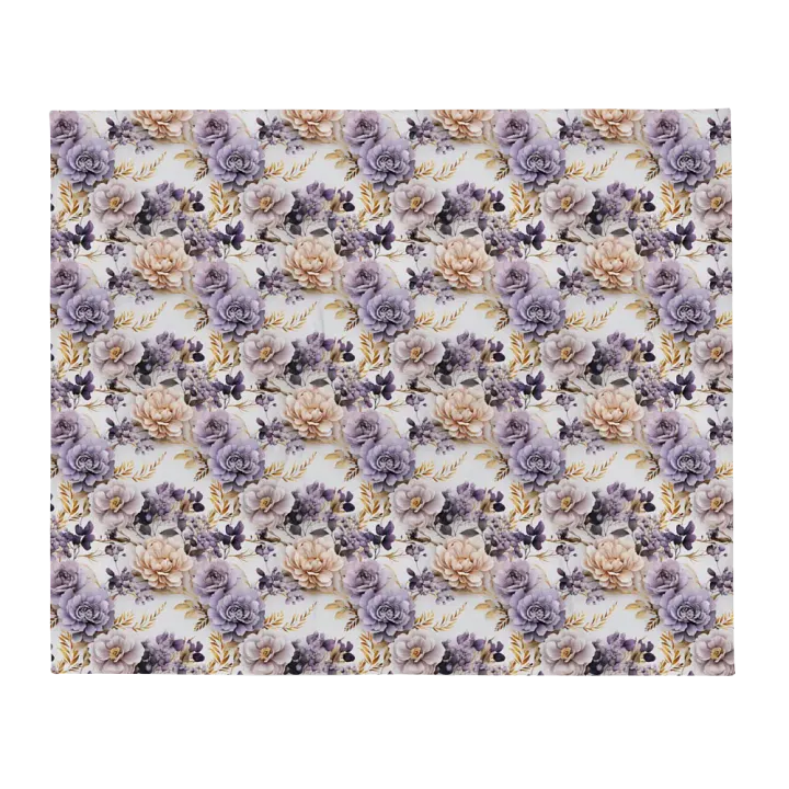 Purple And Gold Roses Blanket product image (1)