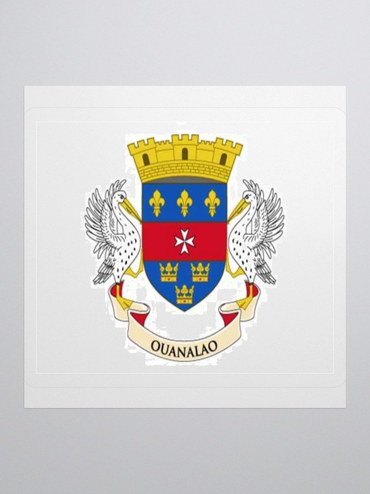 Saint Barthélemy Coat of Arms Sticker - Premium Vinyl for Indoor Use - Multiple Sizes Available product image (1)