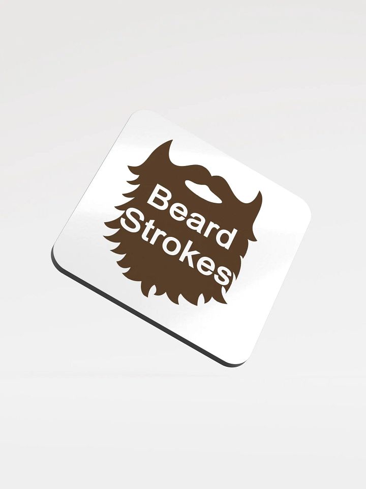 Beard Strokes Coaster (White) product image (1)