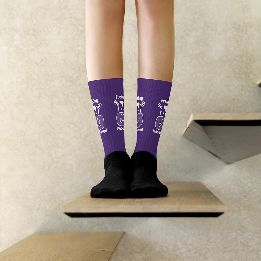 Feeling Mootivated Purple Cow Socks product image (9)
