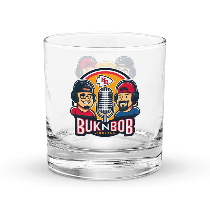 Buk N Bob Podcast Rocks Glass product image (2)