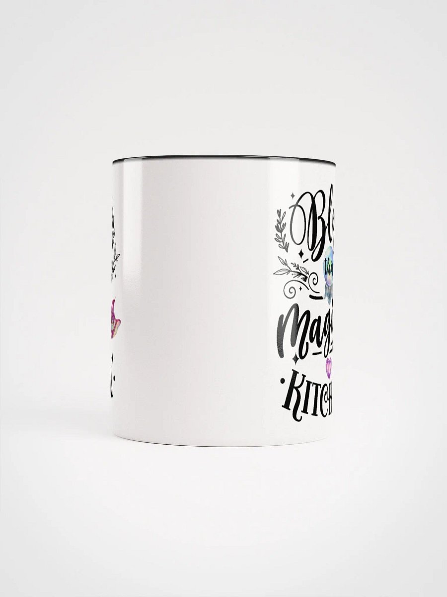 Bless This Magic Kitchen WHITE WITH BLACK HANDLE MUG- Witchy, Kitchen Witch, Magic Kitchen Gift product image (6)