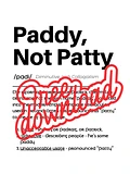 Paddy NOT Paddy Dictionary Print - FREE Digital Download (Members Only) product image (1)