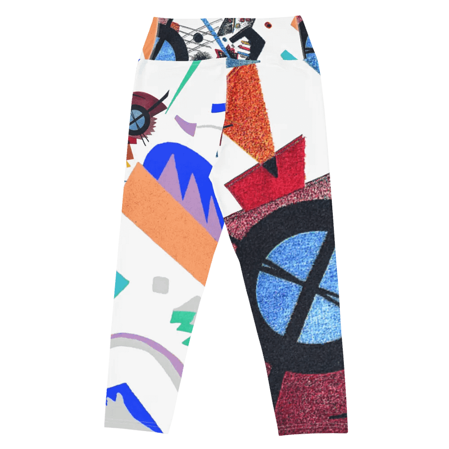 Abstract Lithographic Pattern Design Yoga Capri Legging - V1 product image (7)