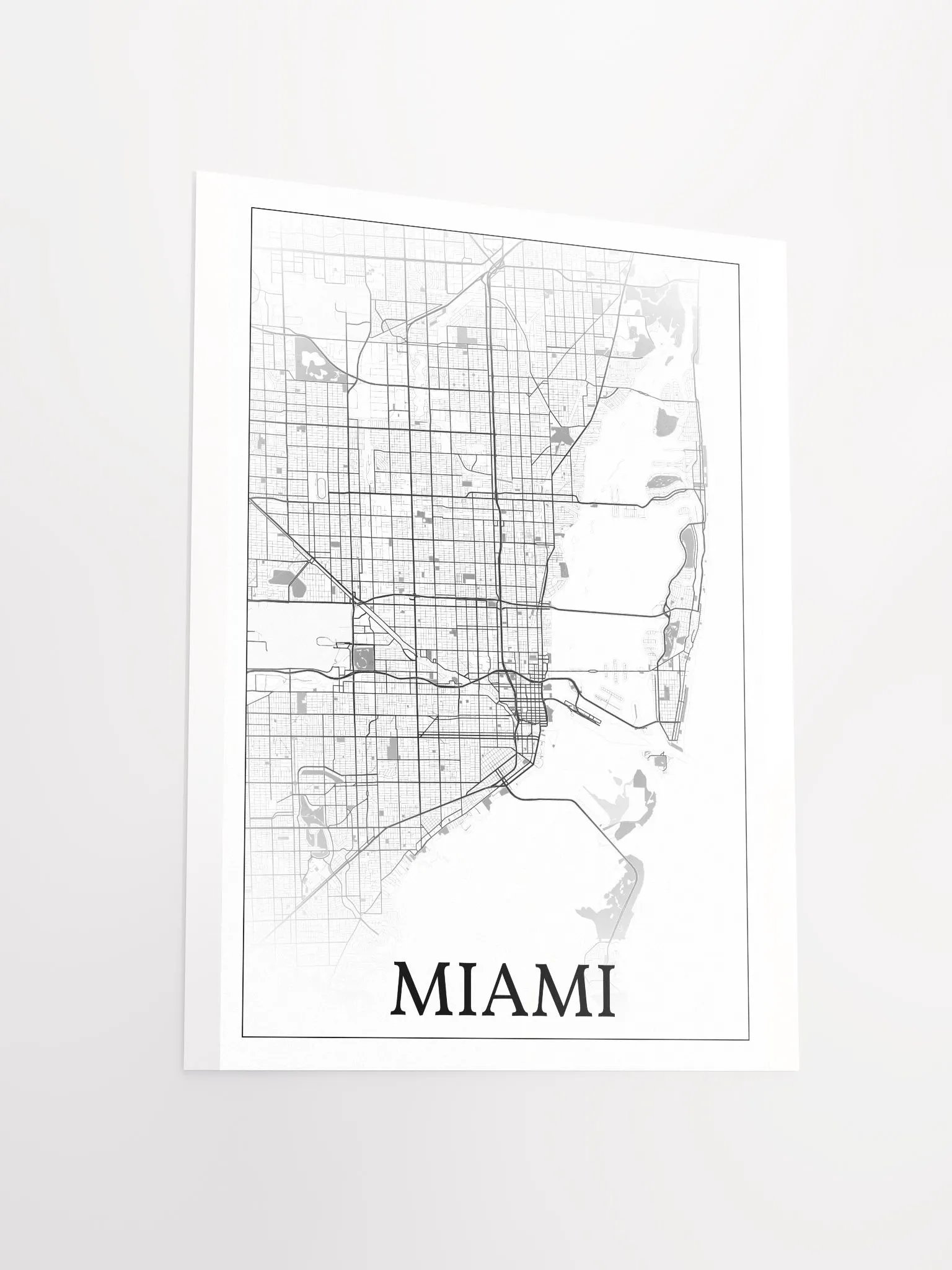 Miami, Florida, USA, city map print product image (14)