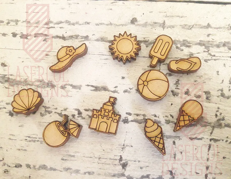 Summer Cut Outs and Stud Earrings - Laser Cut Files product image (10)