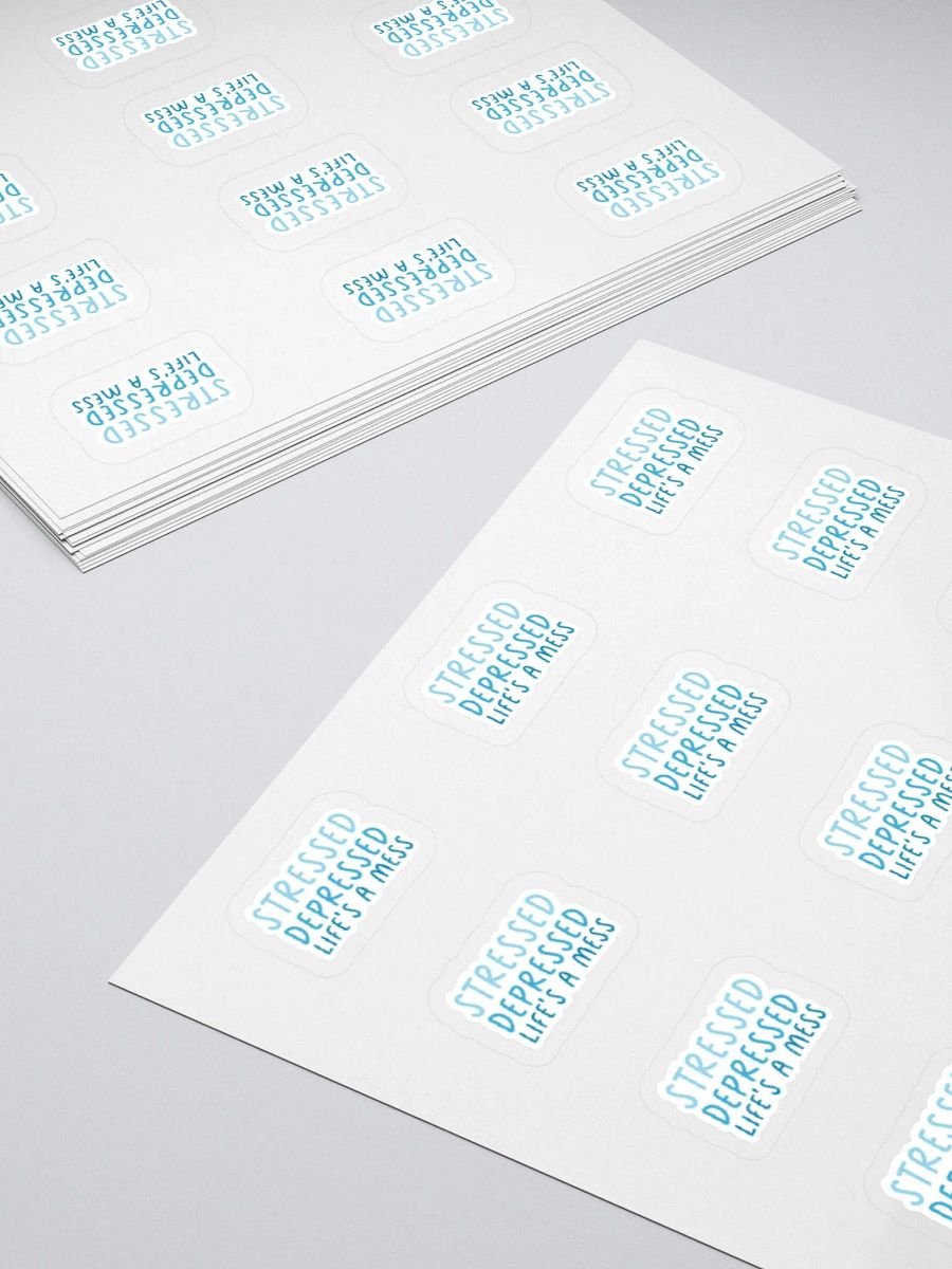 Stressed & Depressed Stricker (SMALL Sheet) product image (4)