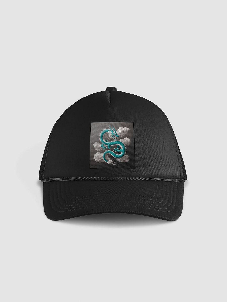 "Majestic Power: The Turquoise Chinese Dragon Cap" product image (1)