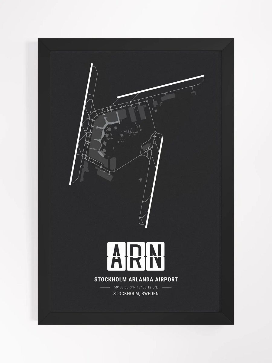 Framed Airport ARN Premium Map On Matt Paper product image (1)