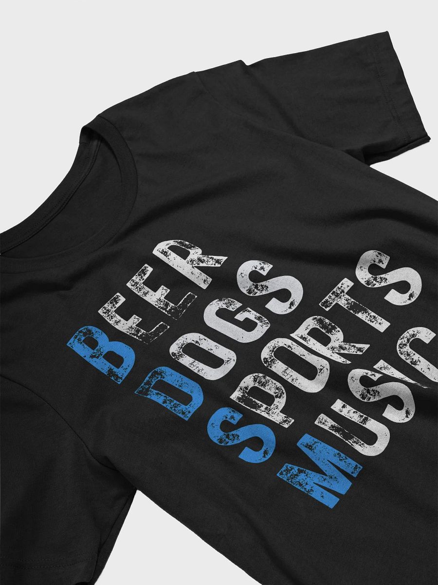Beer Dogs Sports Music T-Shirt – Funny Blue Shirt Gift for Men and Women product image (3)