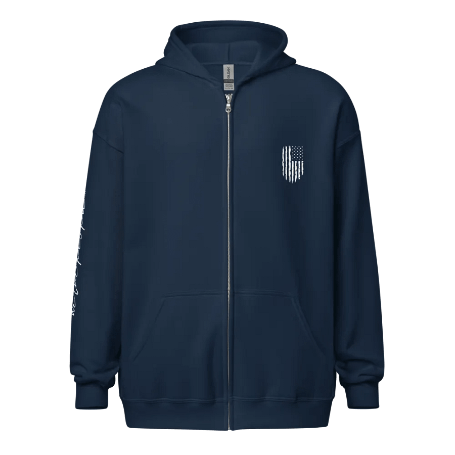 Murica - We the people Distressed Flag Zip Jacket product image (3)
