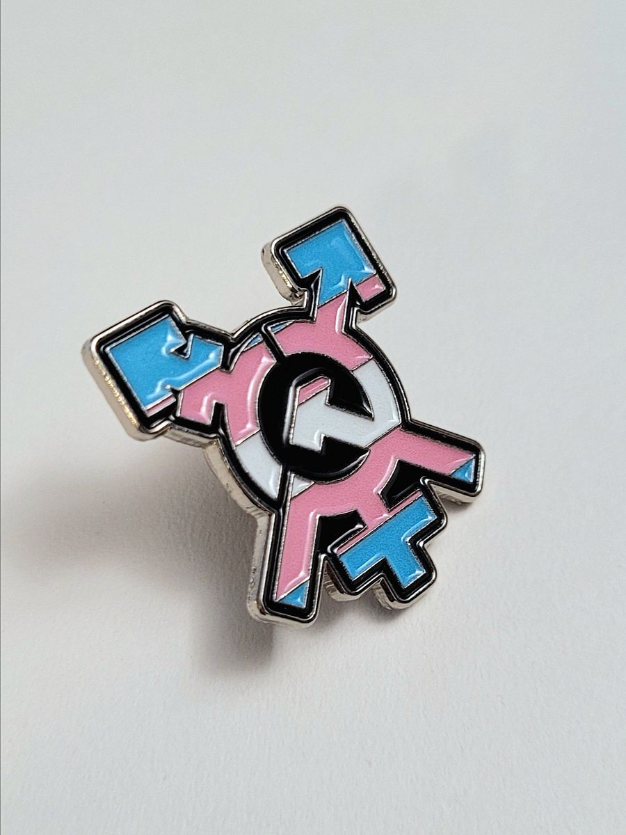 Trans Hammer Gender Sickle Enamel Pin product image (2)