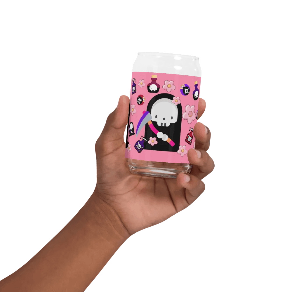 Pink Grim Reaper Glass Tumbler product image (4)