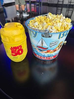 #stevenspielberg approved #Jaws 50th Anniversary in #4DX. Highly worth checking out this beloved movie and take it to a whole new level. You might want to bring a poncho.  Reaction video by @JDX  #jaws50thanniversary 
