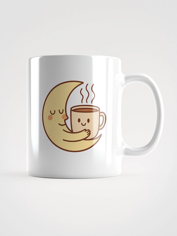 Moon and Coffee White Glossy Mug product image (3)