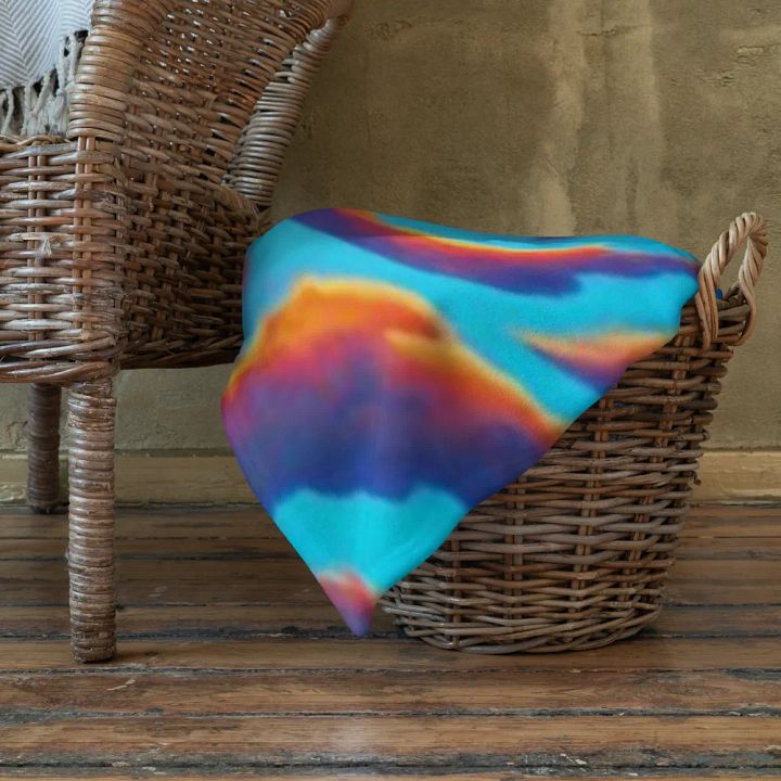 Mountain Lake Cottages Throw Blanket product image (1)