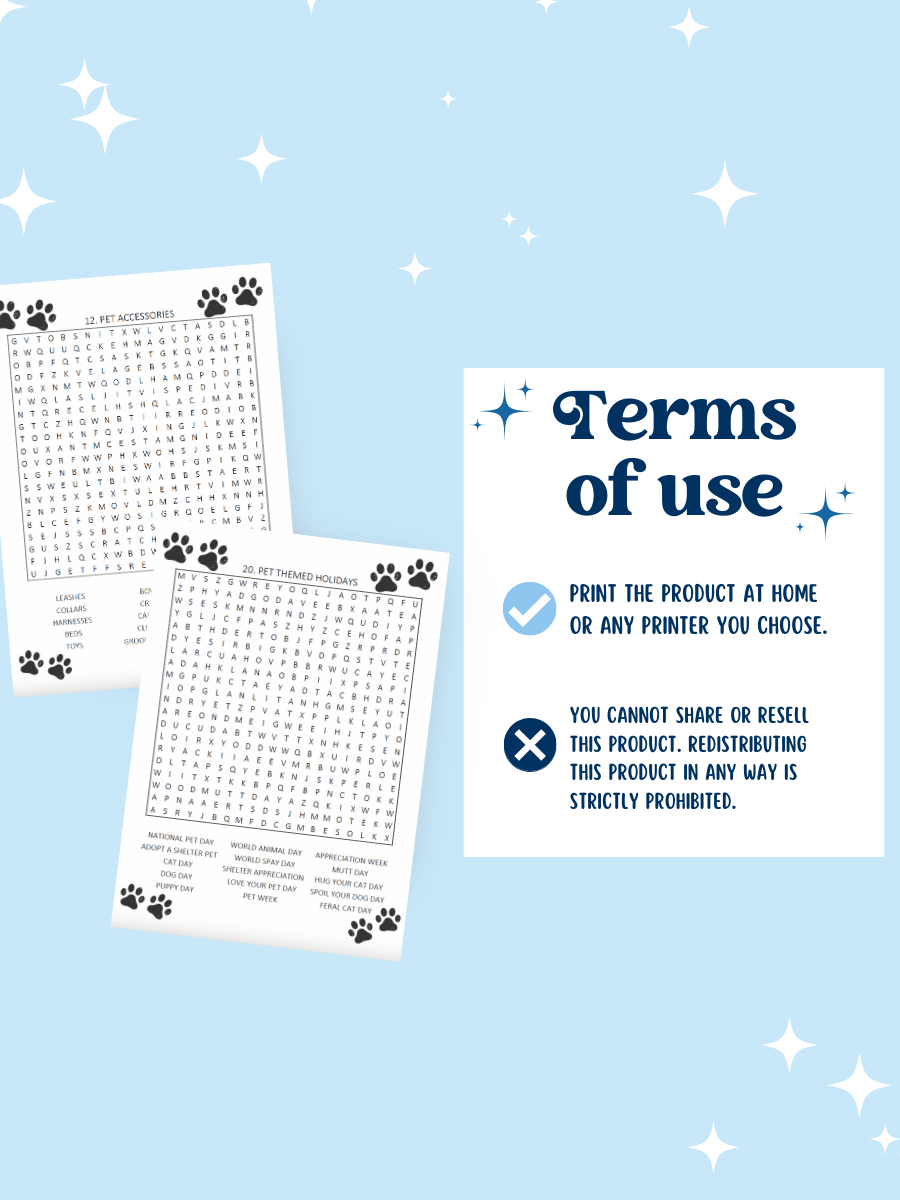 The Purrfect Word Search: Rescue and Pet Themed Word Search product image (8)