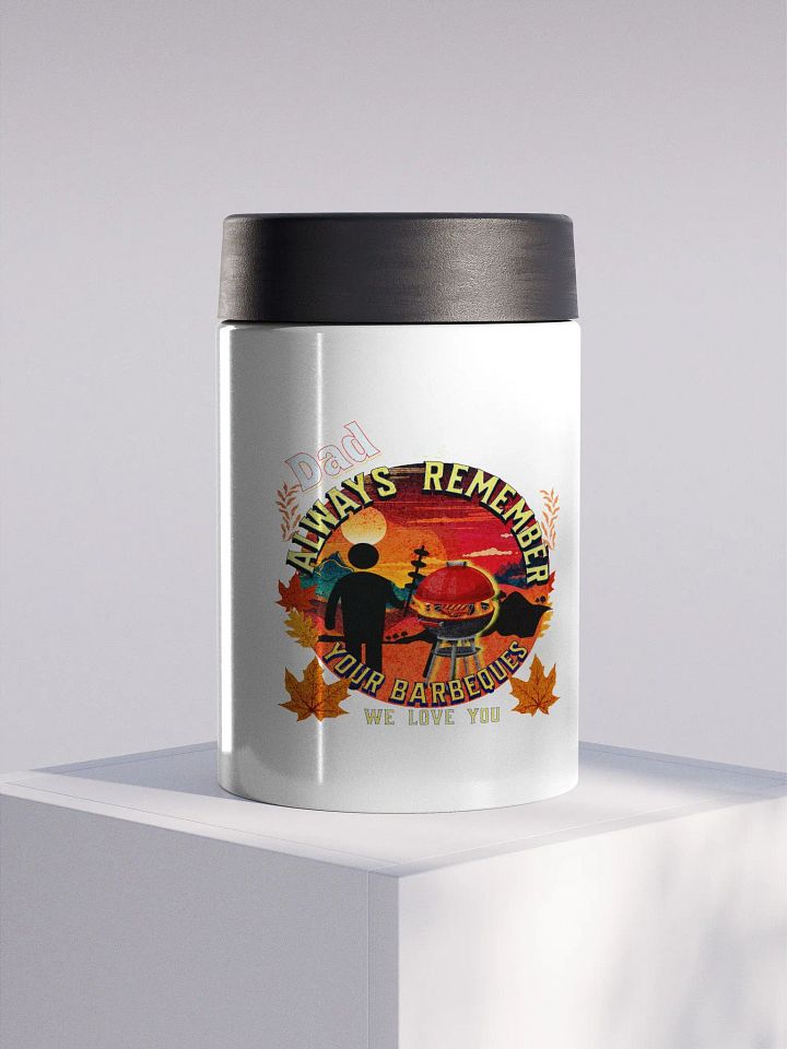 Dad ‘we always remember your Barbecue’  Koozie fathers day gift.  dad always wants to keep his drinks cold. product image (1)