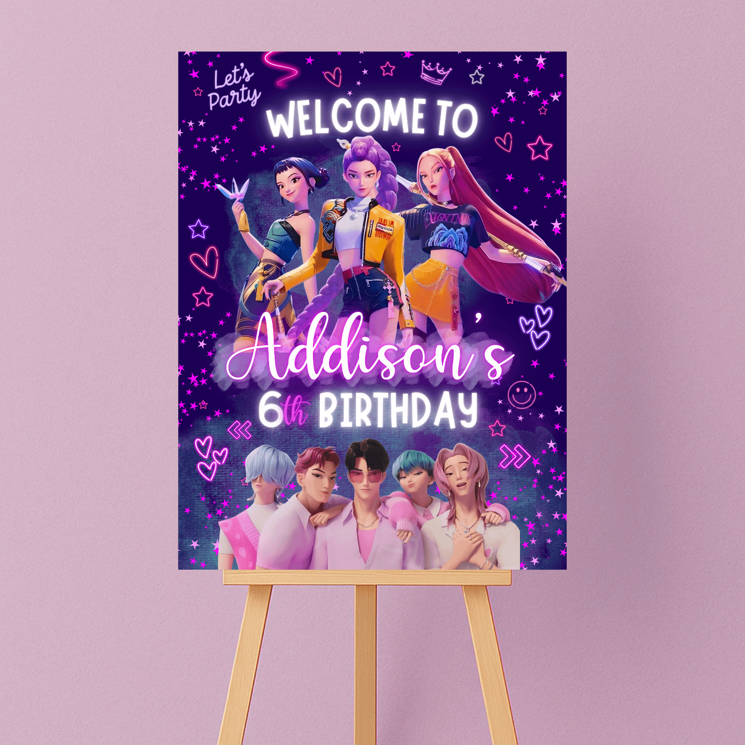 K-Pop Demon Hunters Party Welcome Sign product image (2)