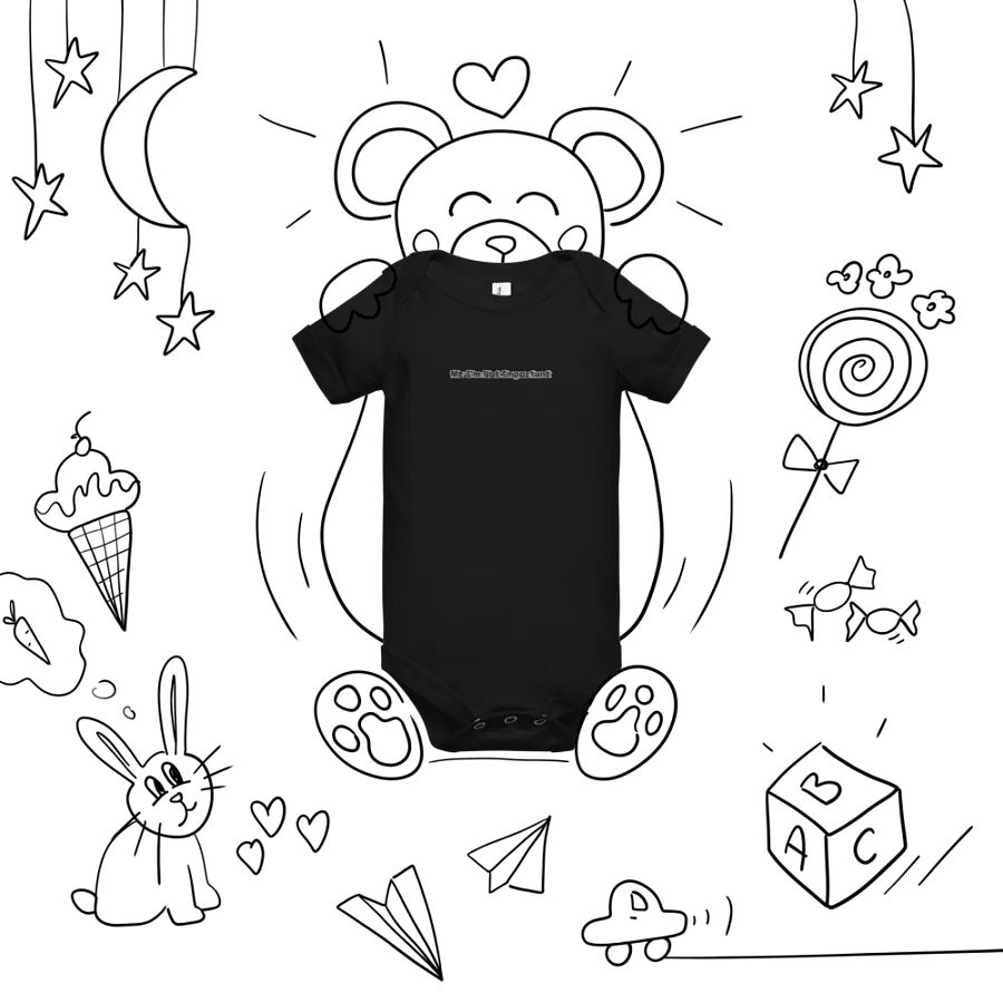 Baby Short Sleeve One Piece - Embroidered - Mr I'm Not Important product image (8)