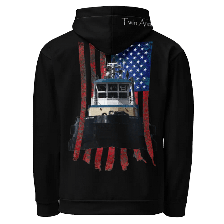 Black Pacific Titan & CE Flage Hoodie product image (1)