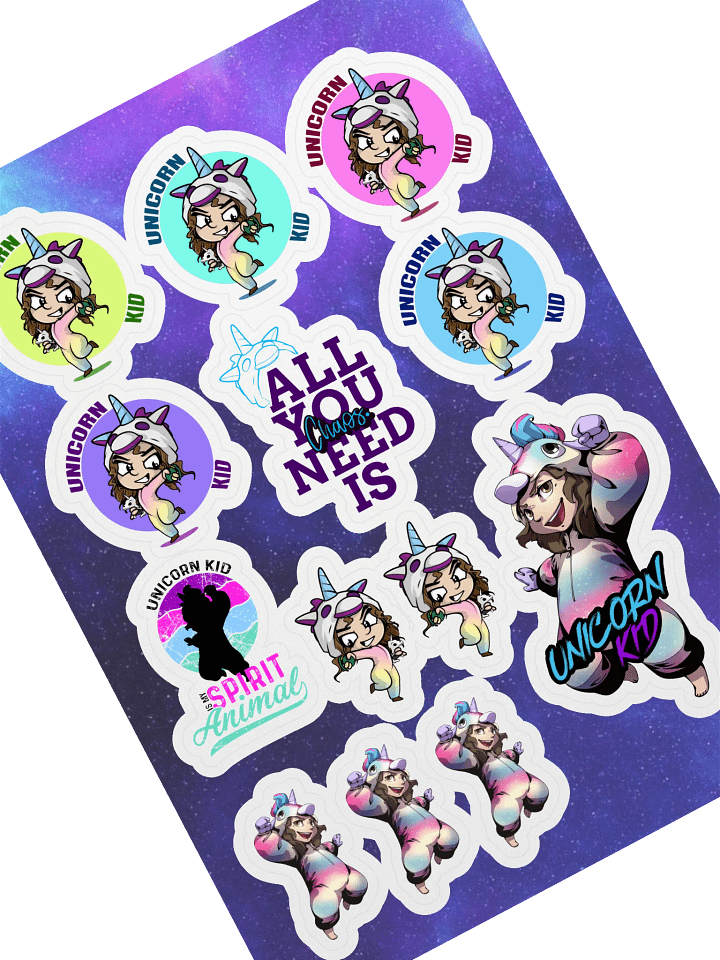 Unicorn Kid Sticker Sheet product image (2)