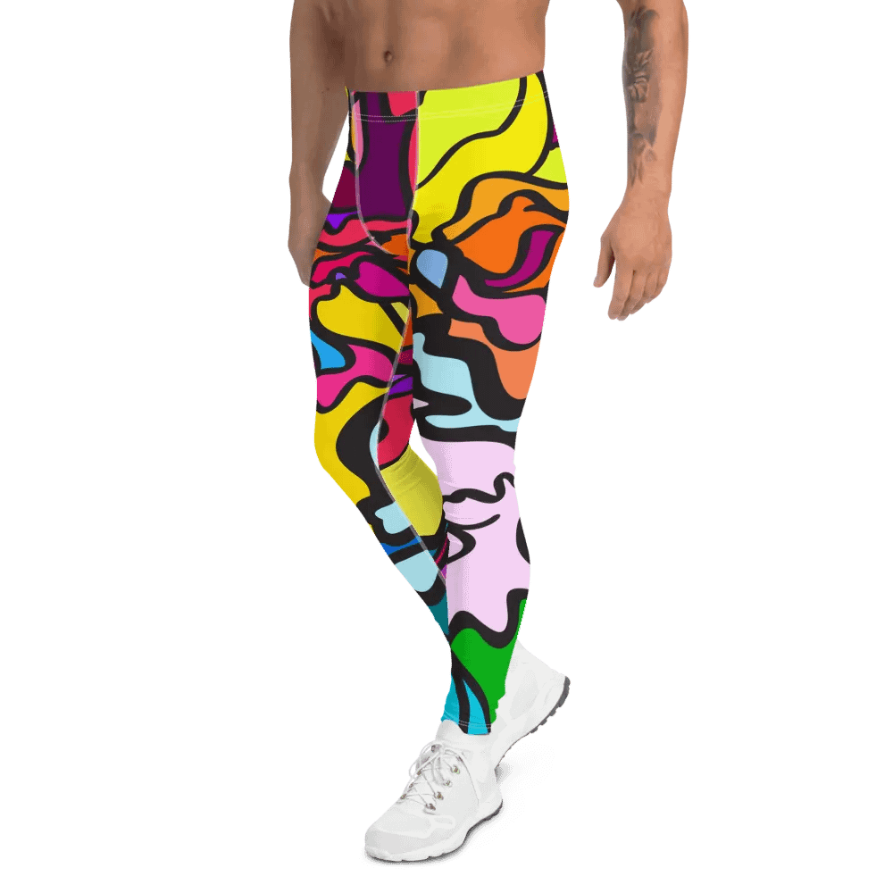 Color Chaos Men's Leggings - Wave at Sunset product image (4)