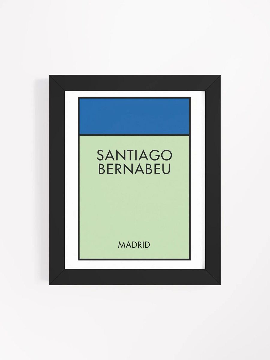 Santiago Bernabéu Madrid Monopoly Title Art Framed Print product image (27)