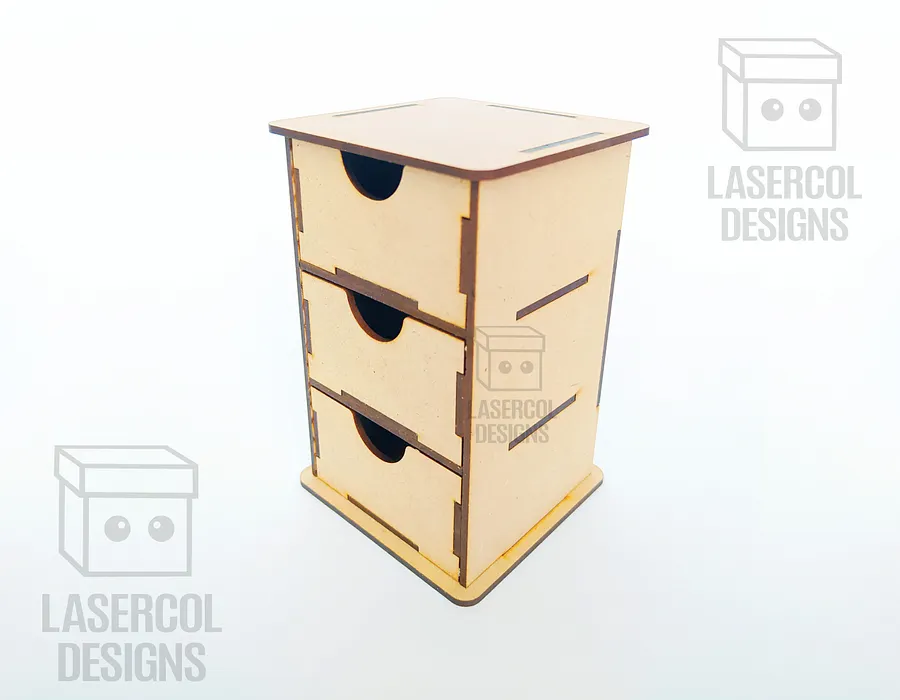 3 Drawers Desk Organizer - Laser Cut Files product image (7)