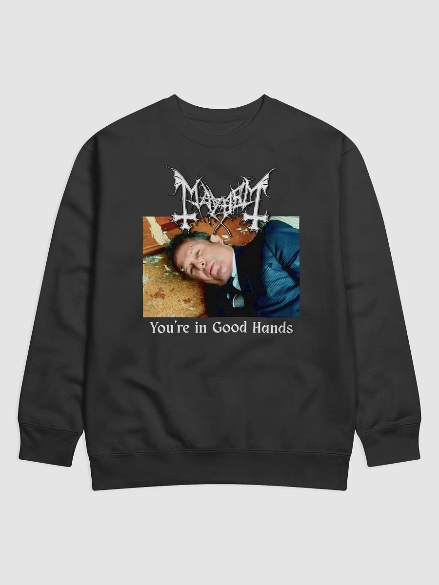 Mayhem Dawn of the Black Hearts AllState Parody Sweatshirt product image (1)