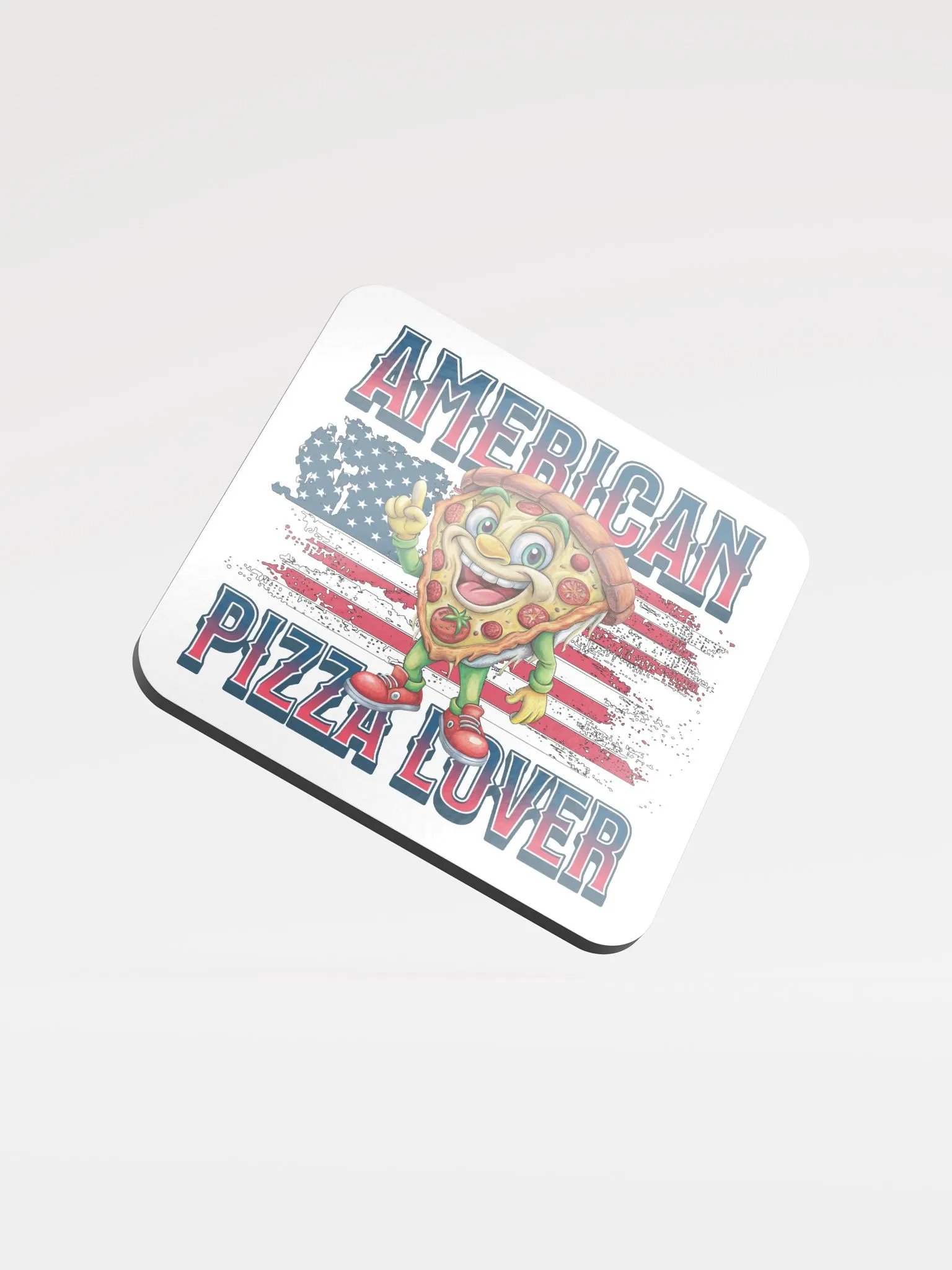 American Pizza Lover Patriotic Thumbs-Up Coaster product image (2)