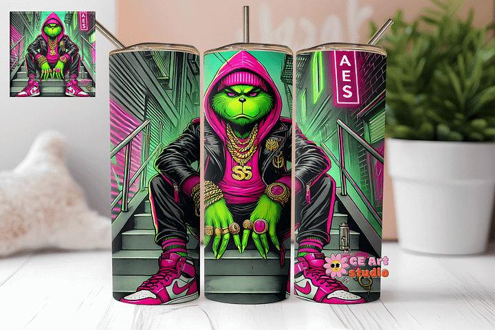 Grinch Tumbler Wrap product image (1)