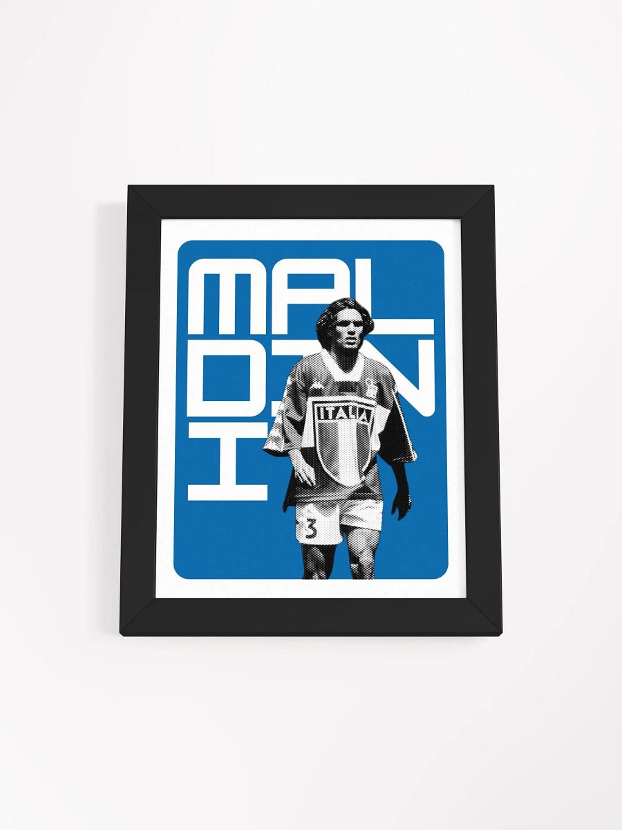 Paolo Maldini BW Italy Name Art Framed Print product image (4)