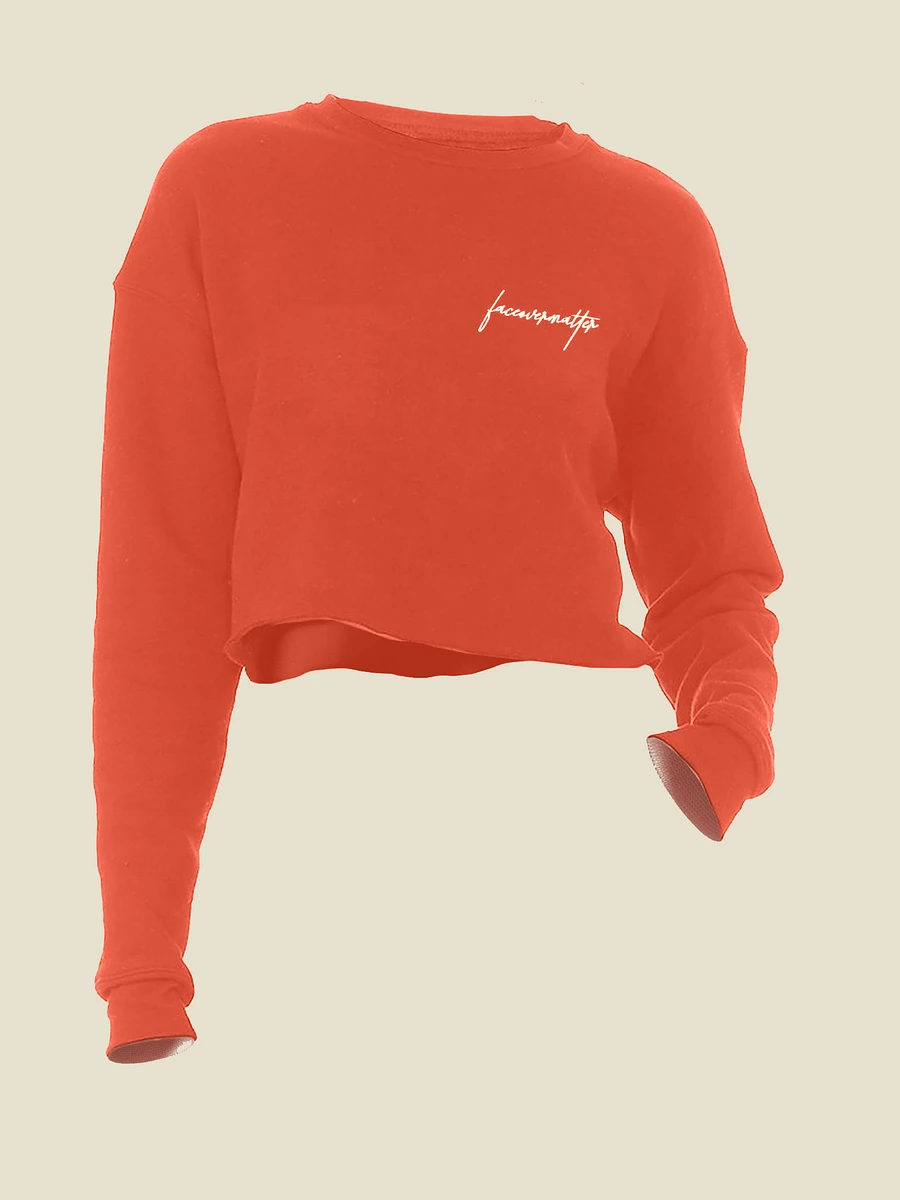 Faceovermatter Cropped Crewneck (Brick) product image (3)