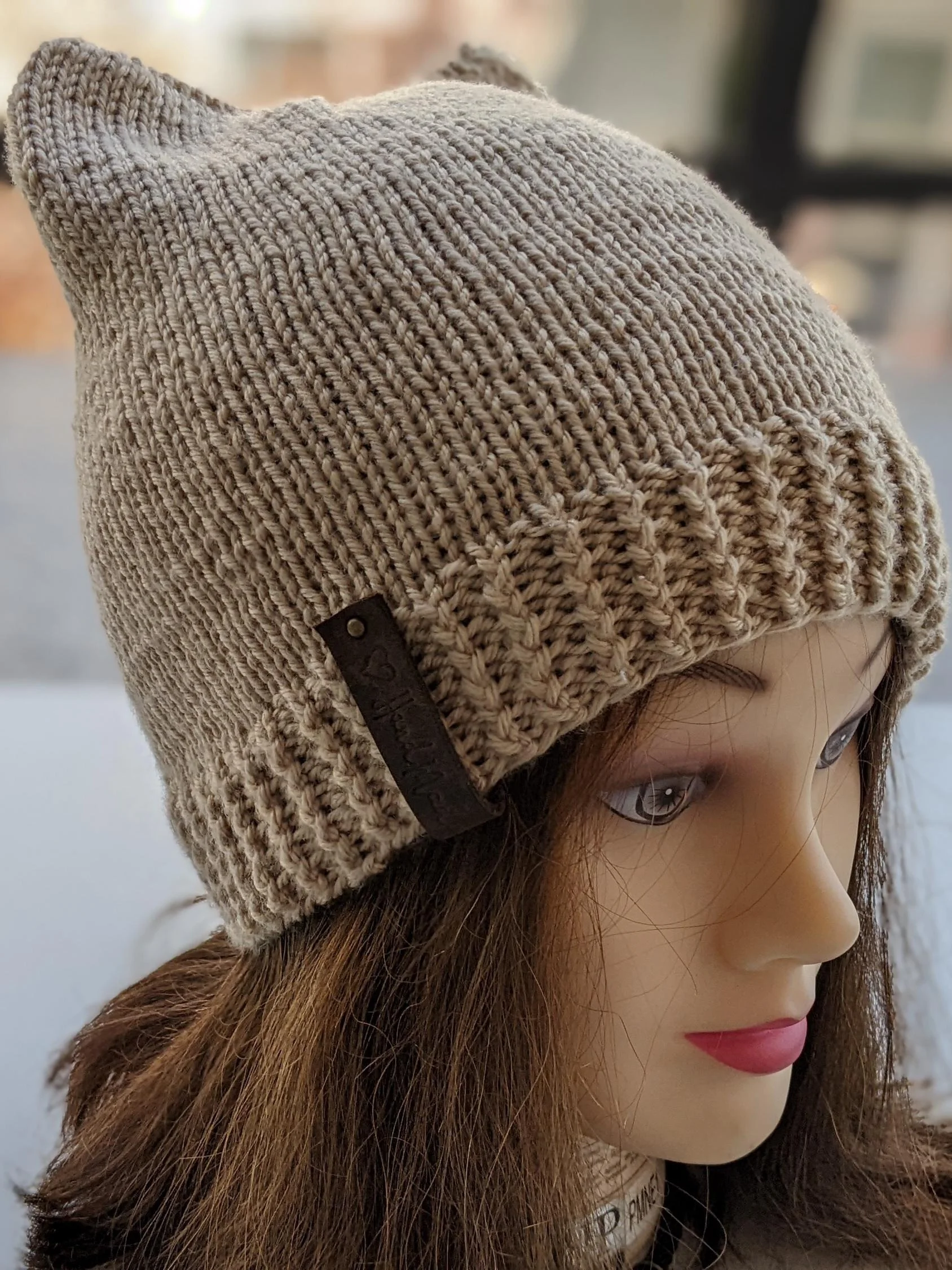 Knit Cat Ears Hat Pattern product image (1)