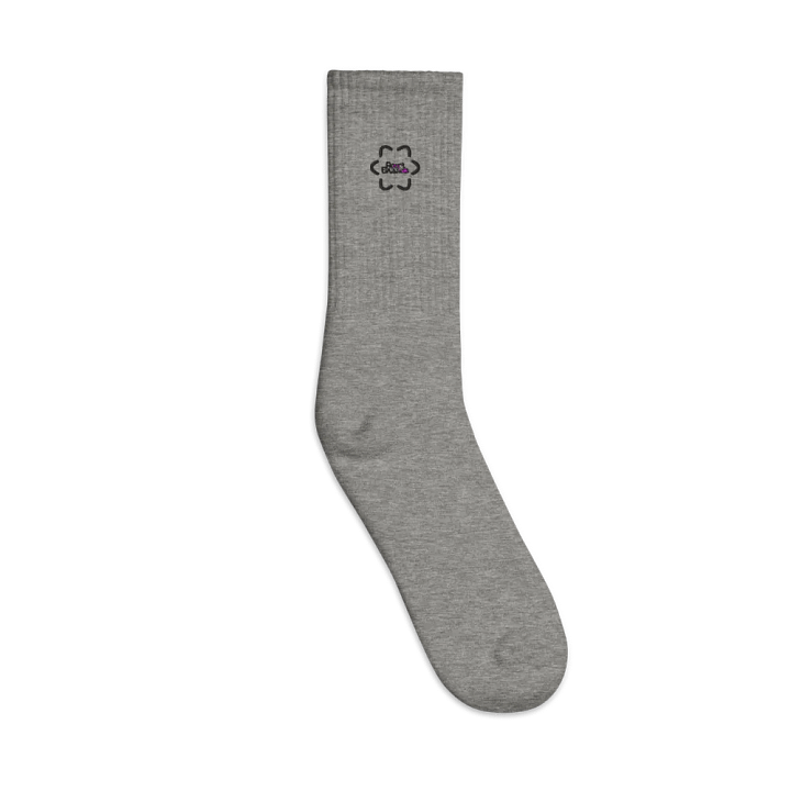 RB Embroidered Socks in Gray product image (2)