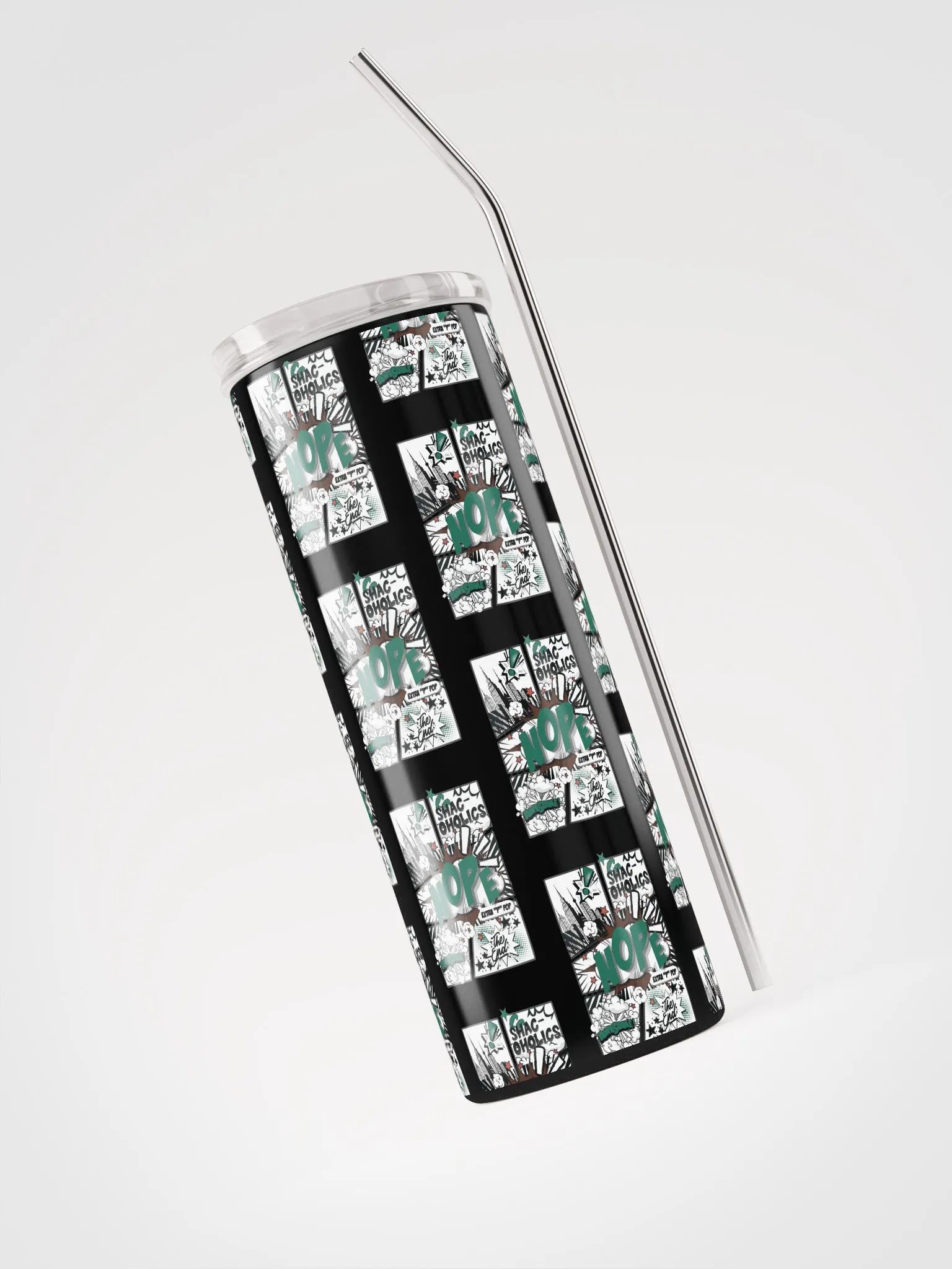 Shac-oholics Comic Blast Tumbler - Dark Green 