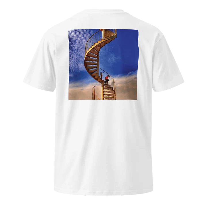 Virtual Stairway Unisex White Premium Tee product image (1)