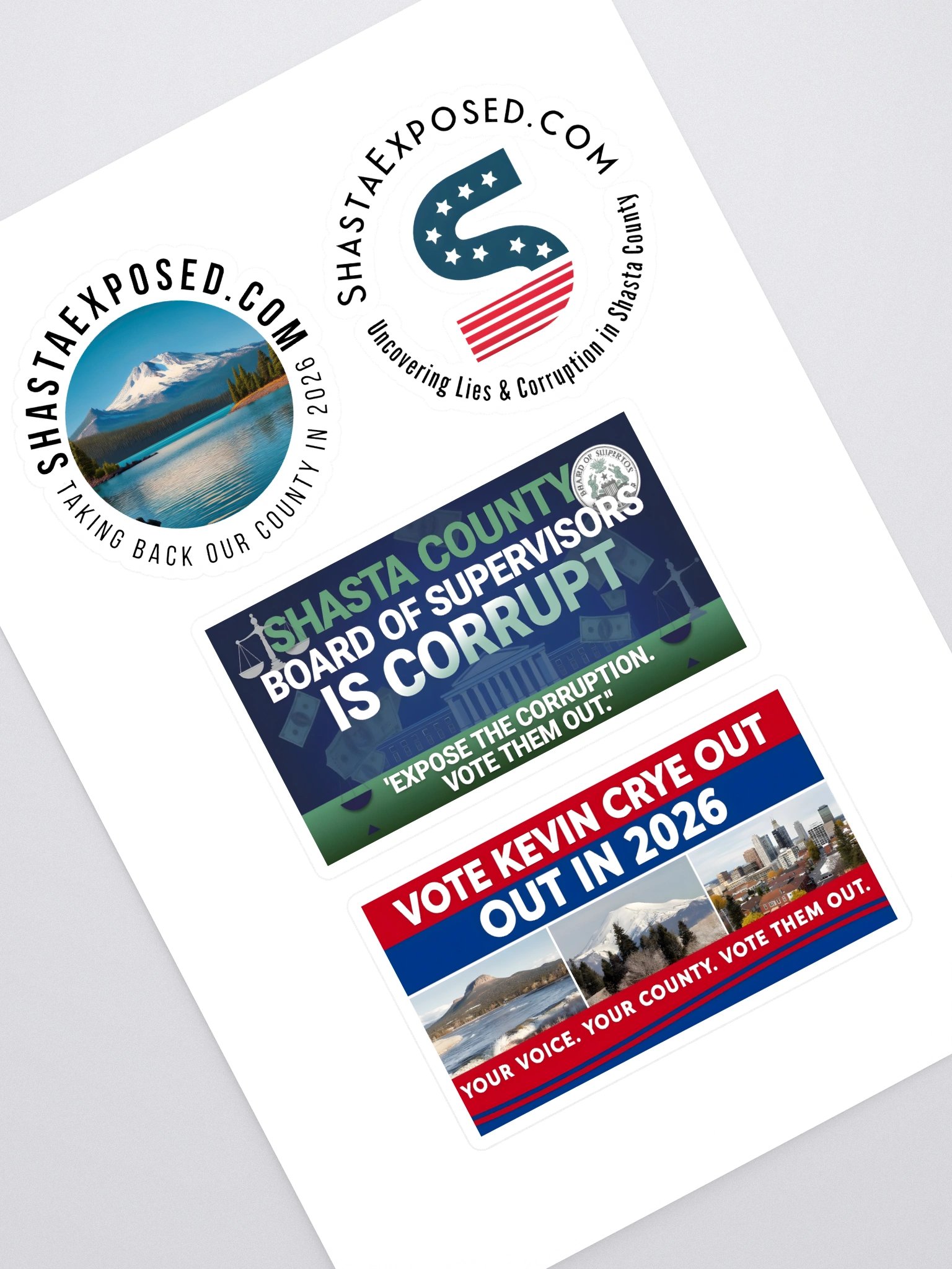 Shasta County Activist Sticker Pack product image (1)