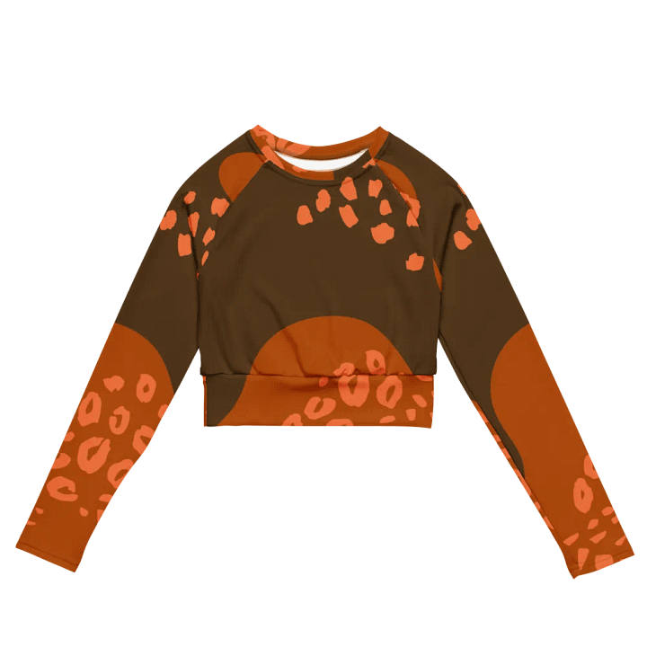 Orange Dynamic Animal Print Crop Top product image (2)