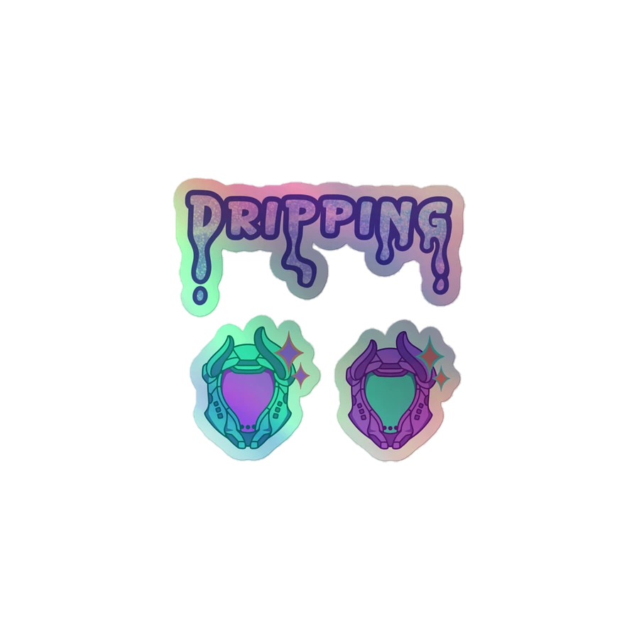 Dripping Titan Holographic Stickers product image (1)